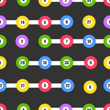 Piyango seamless modeli ile karanlık bir arka plan üzerinde çal balls. 