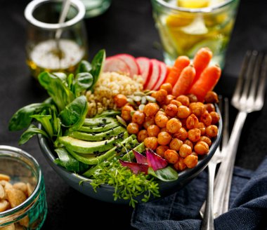 Sağlıklı ve besleyici salata sebze çeşitli