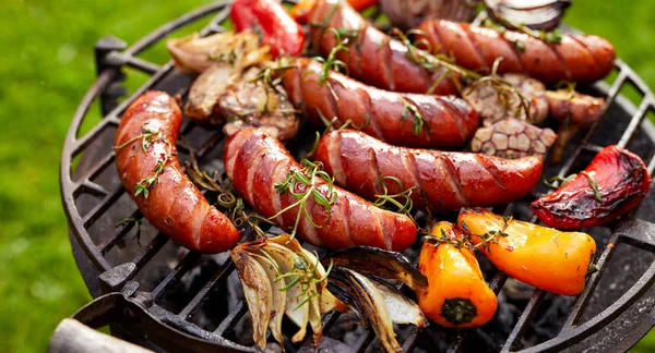 Grilled Sausages Grill — Stock Photo, Image