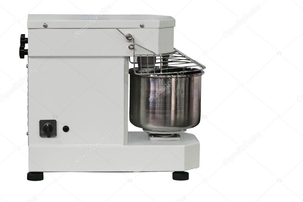 Modern compact machine to prepare the dough, isolated on white background