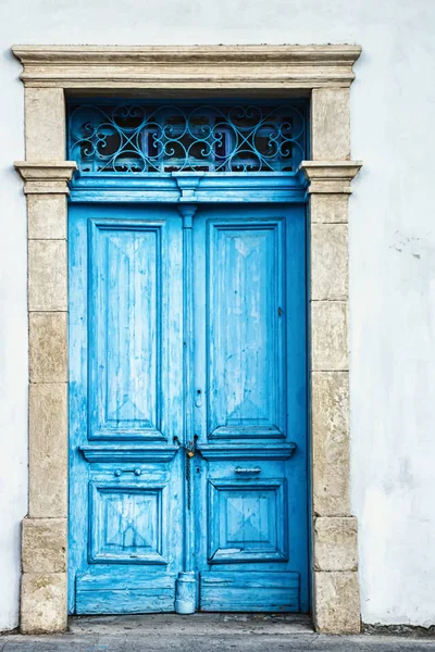 Parte Velha Cidade Cipriota Limassol Tem Muitas Casas Com Belas — Fotografia de Stock