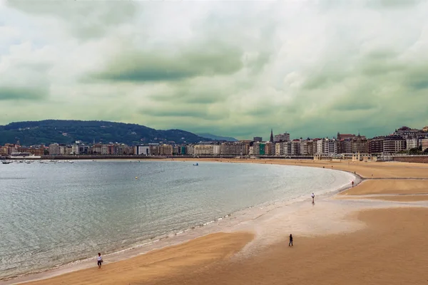 Las Playas San Sebastián Mejor Arena Blanca Son Orgullo Ciudad — Foto de Stock