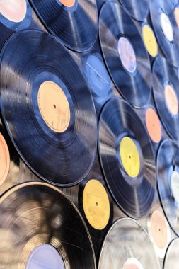 Eski vinil kayıt arka plan olarak kapat