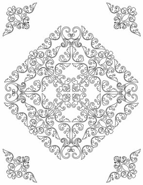 Yetişkinler için mandala boyama sayfaları