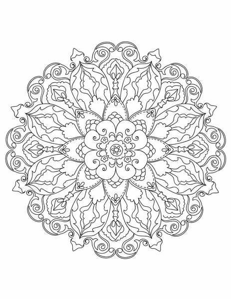 Mandala Pages Colorier Pour Adultes — Image vectorielle