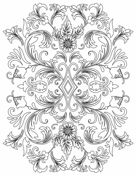 Mandala Coloring Pages Adults — 스톡 벡터