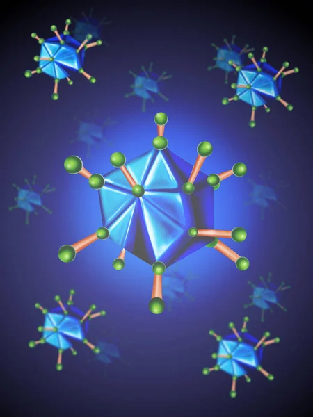 Illusreation Ludzki Adenovirus — Zdjęcie stockowe