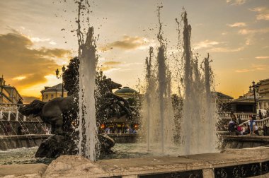 Moskova, Rusya - 25 Mayıs 2016.: Çeşme basamaklı 