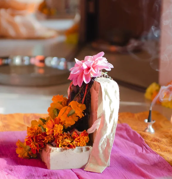 Puja para Lord Ganesh durante o festival do Guru Purnima — Fotografia de Stock