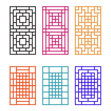 Kapı, pencere, duvar ve çit için Japon süsleme