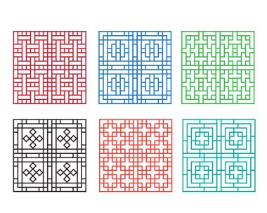 Kapı, pencere, duvar ve çit için Çin süsleme