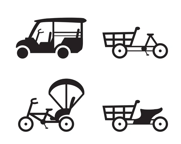 Traditional vehicle icons in Thailand — Stock Vector
