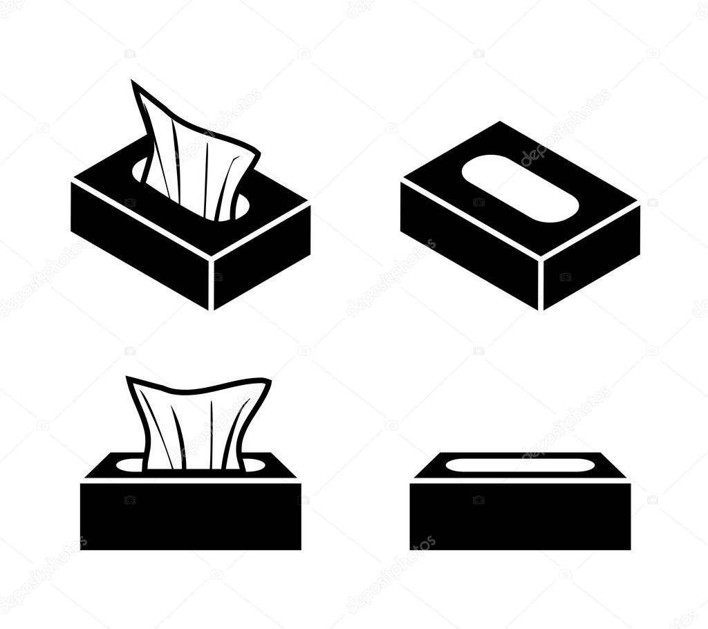 Tissue Box Icons In Flat Style Vector Design Stock Vector Image By C Jiaking1 127019790