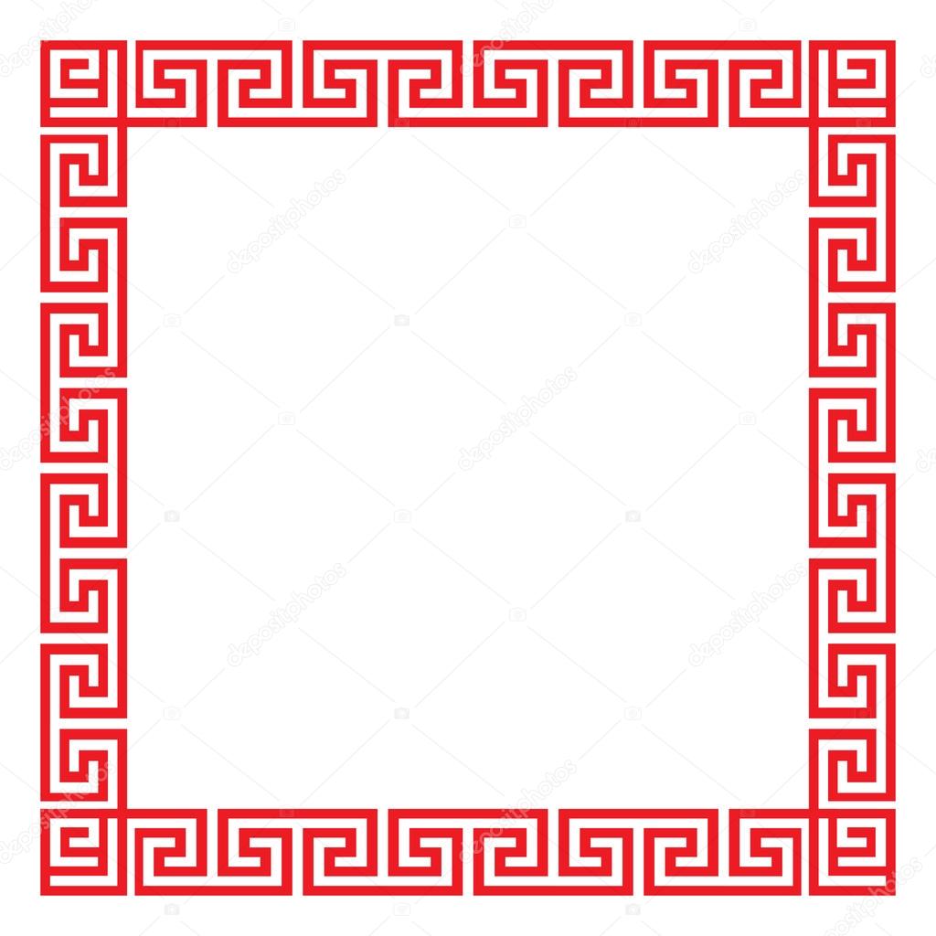 Chinese decorative square frame