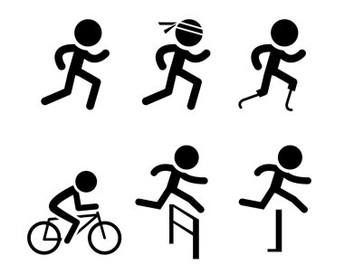 Çalışan simgeleri ve simge vektör tasarımı