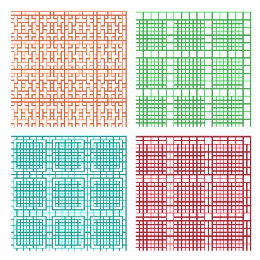 Kesintisiz geometrik çizgi deseni şablon tarzı