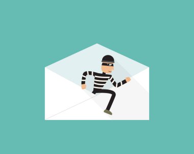 Hırsız yürüyüş phishing Mail'den vektör