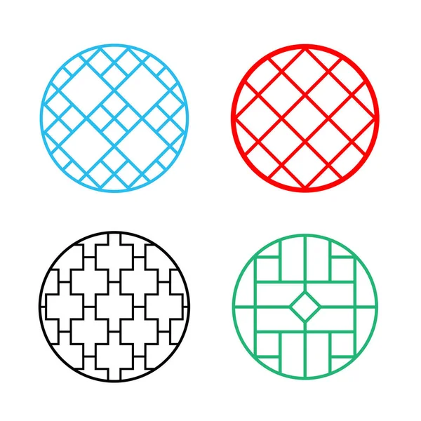 Moderne Chinese cirkel patroon raamkozijn — Stockvector