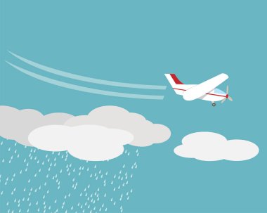 Suni yağmur, Rainmaking, bulut tohumlama, vektör