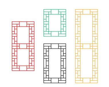 Kapı, pencere, duvar ve çit için Kore süsleme