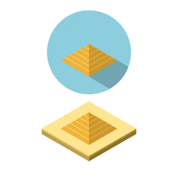 Icône pyramidale en style isométrique, vecteur — Image vectorielle