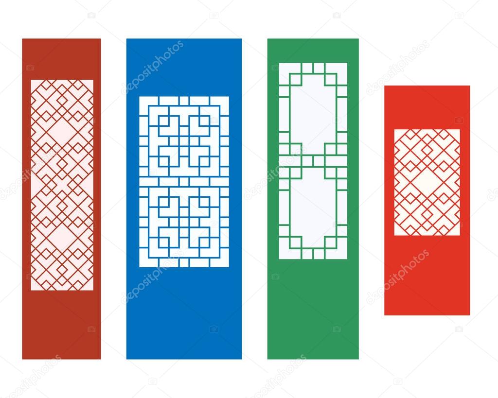Korean ornament for wall, and window in flat