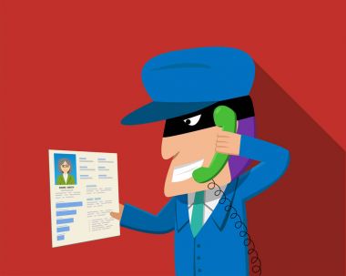 Scammer kadın kıdemli threaten için çağrı
