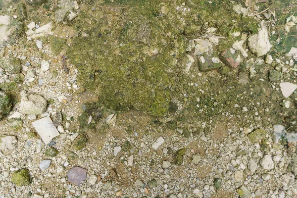 Konstrukce podlahy s malými konkrétní kámen na zem — Stock fotografie