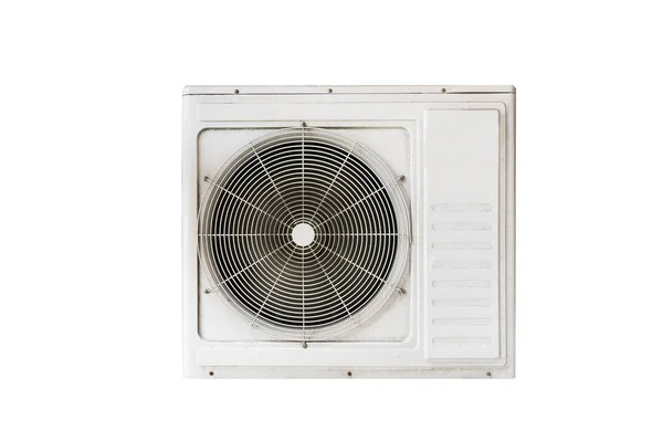 Gamla luftkonditionering kompressor enhet isolerad på vit — Stockfoto