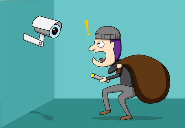 Bir hırsız CCTV tespit ederken hırsız şok