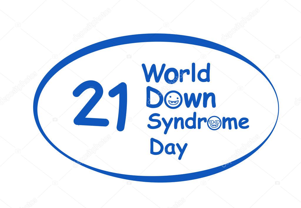 World down syndrome day logo in vector design