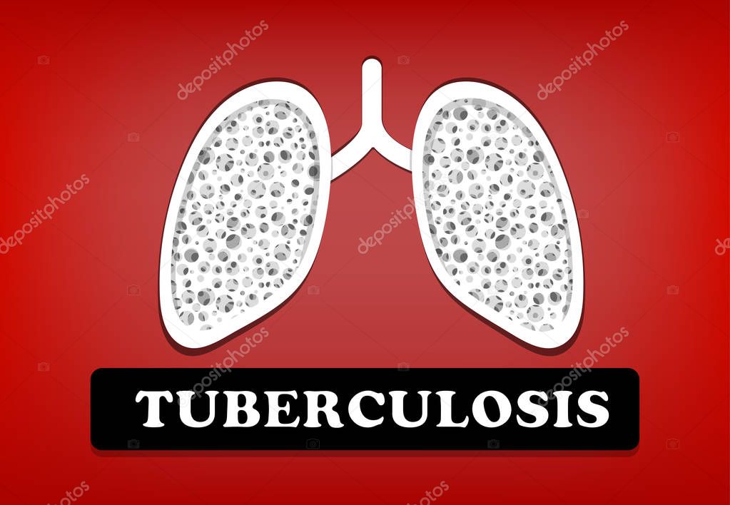Tuberculosis, Lung Cancer in vector art design