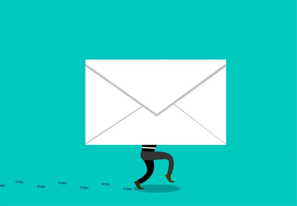 Voleur caché dans Phishing Mail au piratage, vecteur — Image vectorielle