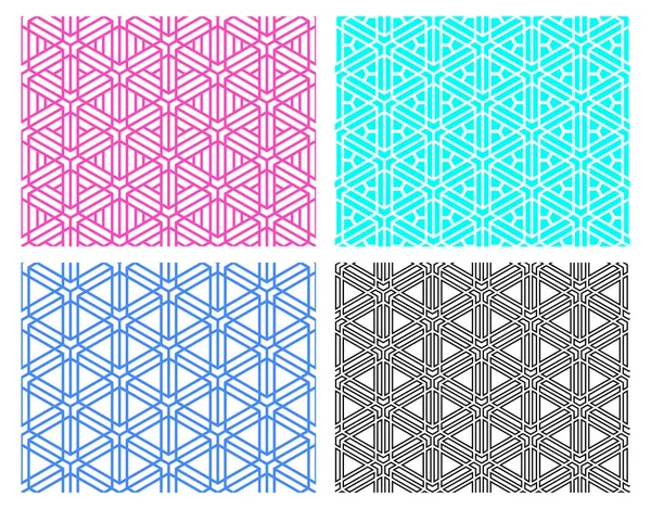 Seamless geometric line pattern, vector design — Stock Vector