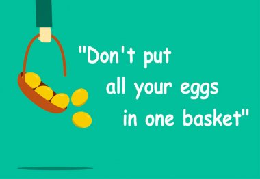 Don't put all your eggs in one basket with art clipart