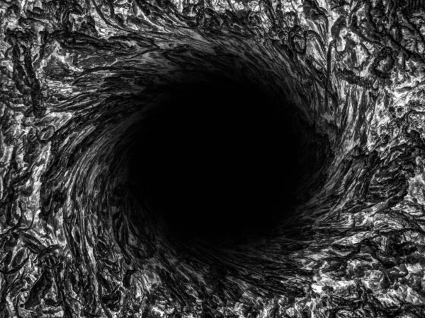 Large black hole with chaotic  background