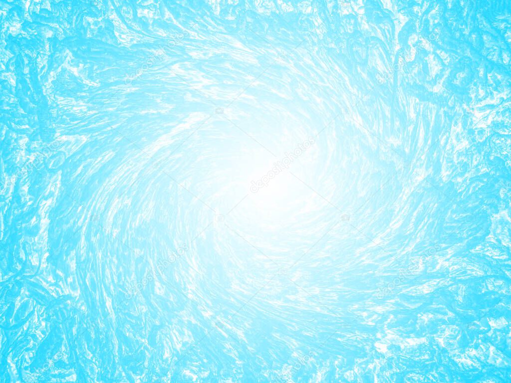Spiral blue sky with sun light, Heaven background