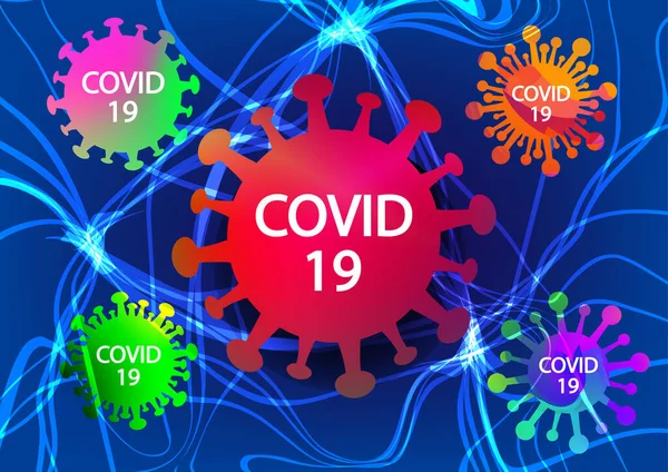 Zenuwstelselinfecties Door Covid Vectorachtergrond — Stockvector