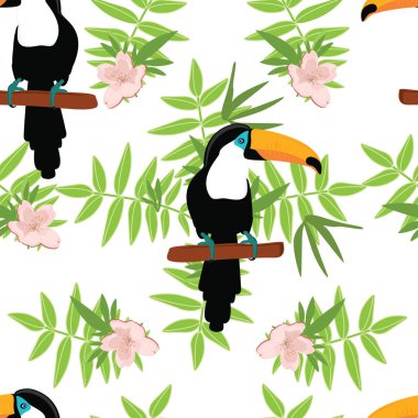 Dikişsiz tropikal desen