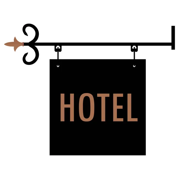 Hotel vintage, semn vechi — Vector de stoc