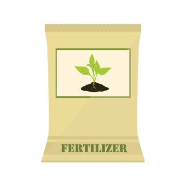 Paper bag with fertilizer clipart