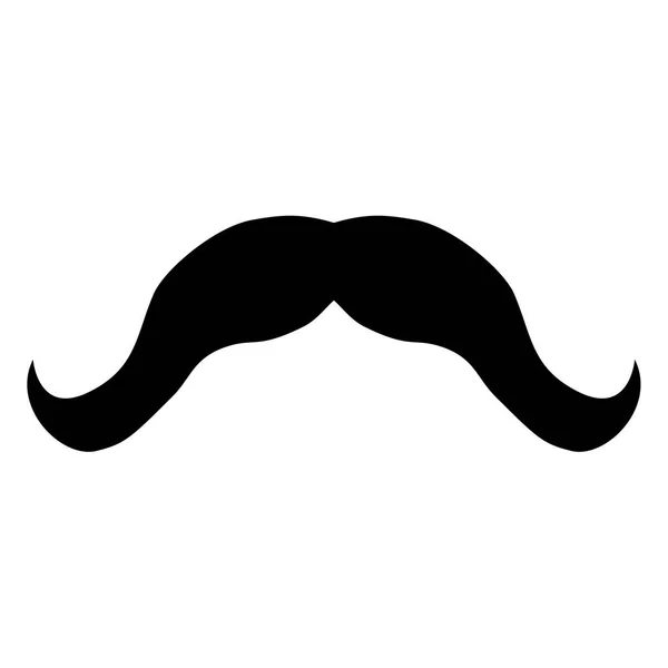 Icono de bigote negro — Vector de stock