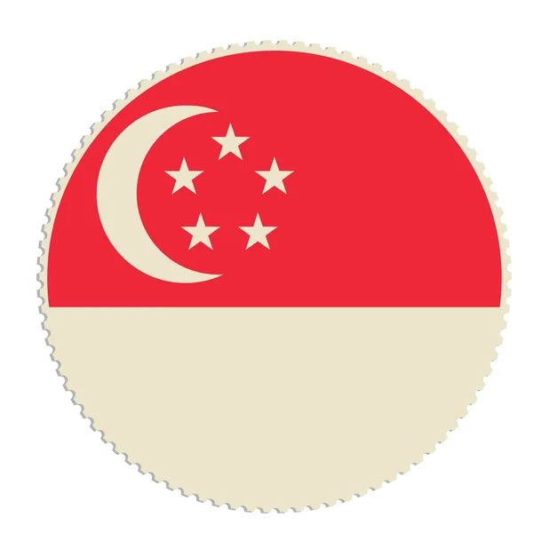 Σιγκαπούρη σημαία post — Διανυσματικό Αρχείο
