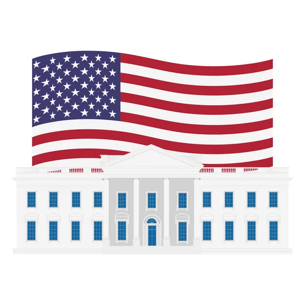 Vecteur Maison Blanche — Image vectorielle