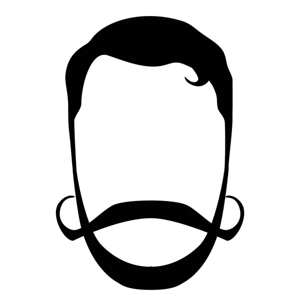 Hipster cheveux, barbe, moustache — Image vectorielle