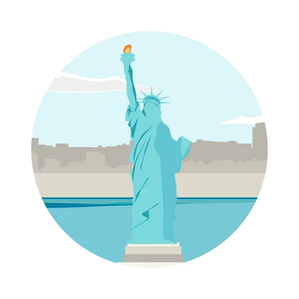 Estatua de la libertad — Vector de stock