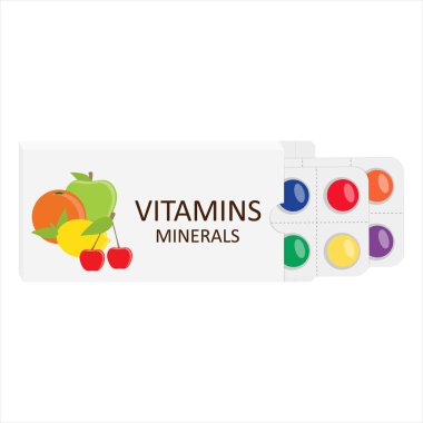 Vitaminler kavramı vektör