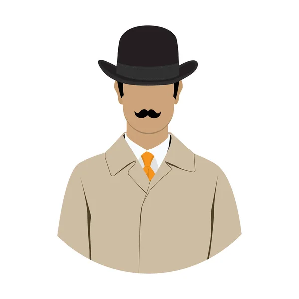 Detective avatar icon — Stockvector
