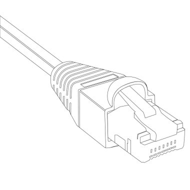 Ethernet kablosu vektör