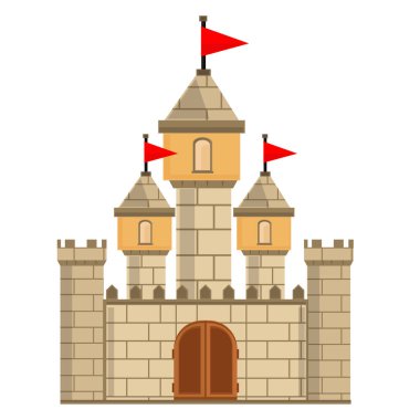 Medieval castle vector clipart